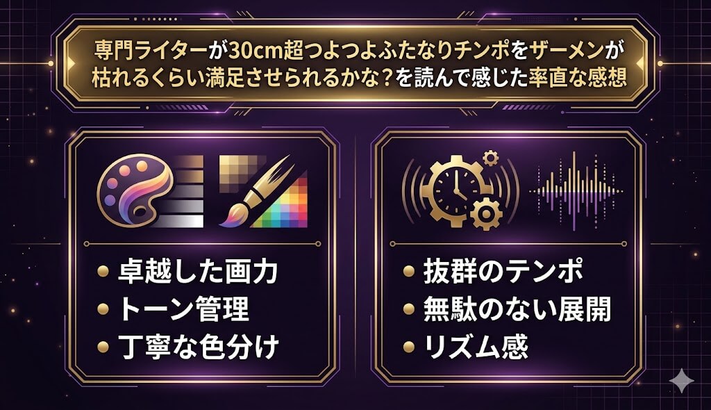 専門ライターが30cm超つよつよふたなりチンポをザーメンが枯れるくらい満足させられるかな？を読んだ率直な感想のイメージ画像