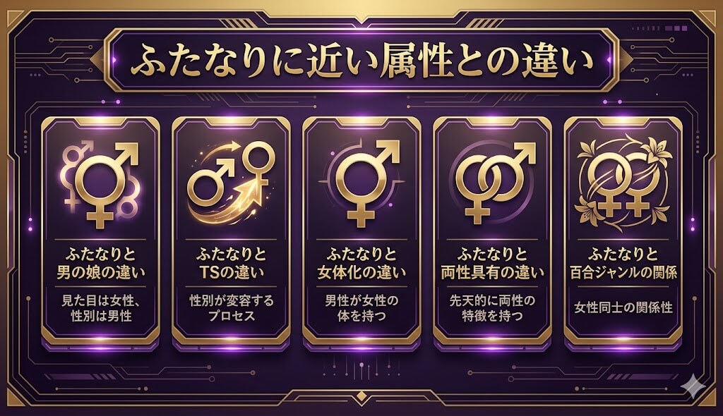 ふたなりに近い属性との違いを解説するイメージ画像