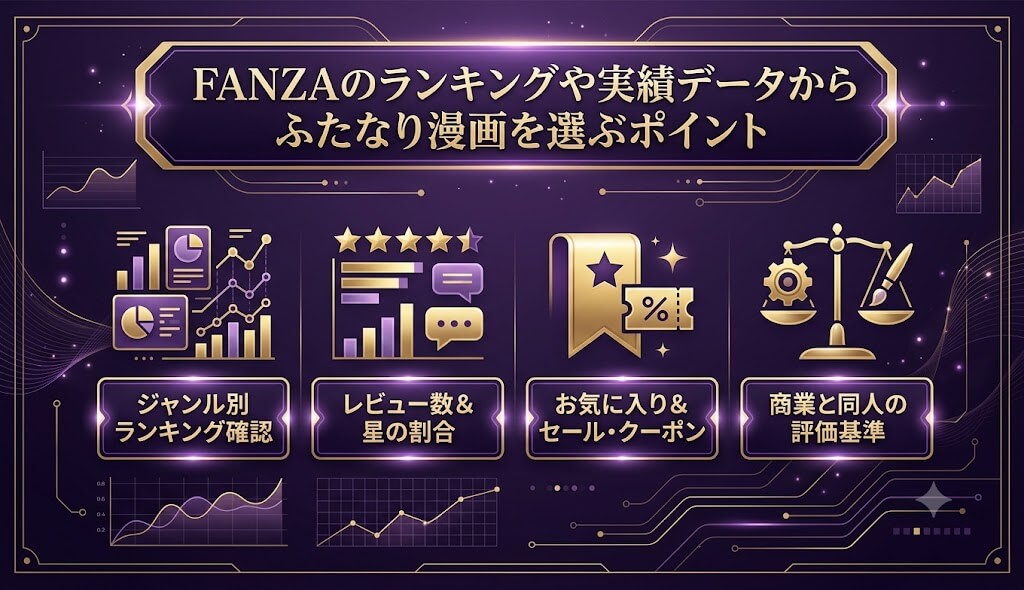 FANZAのランキングや客観的な実績データからふたなり漫画を選ぶポイント