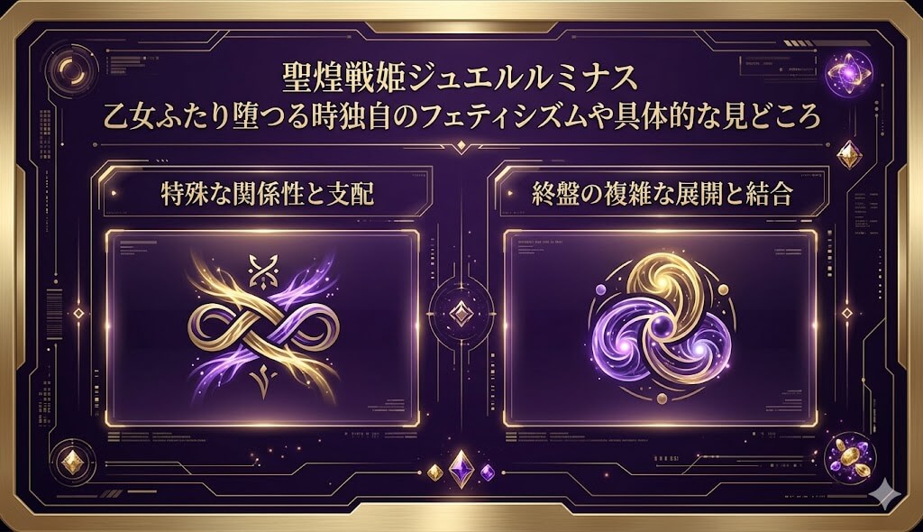 『聖煌戦姫ジュエルルミナス 乙女ふたり堕つる時』のふたなり巨根プレイや最終話の濃厚な3Pの見どころ