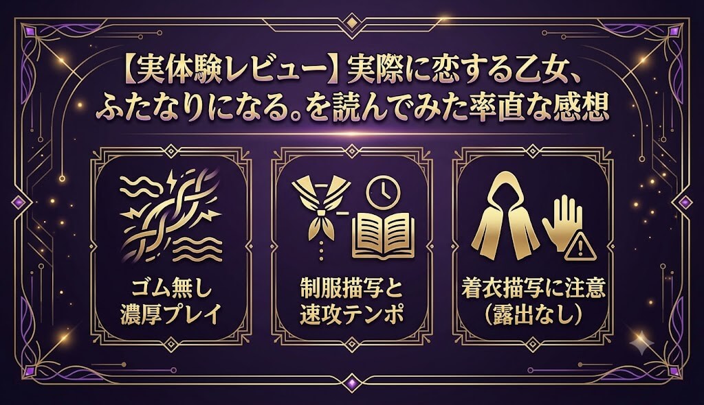 『恋する乙女、ふたなりになる。』を実際に読んだ着衣プレイの率直な感想