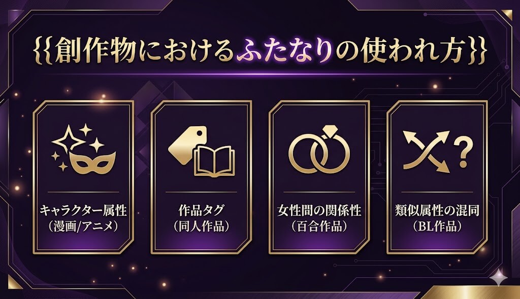 創作物におけるふたなりを解説するイメージ画像