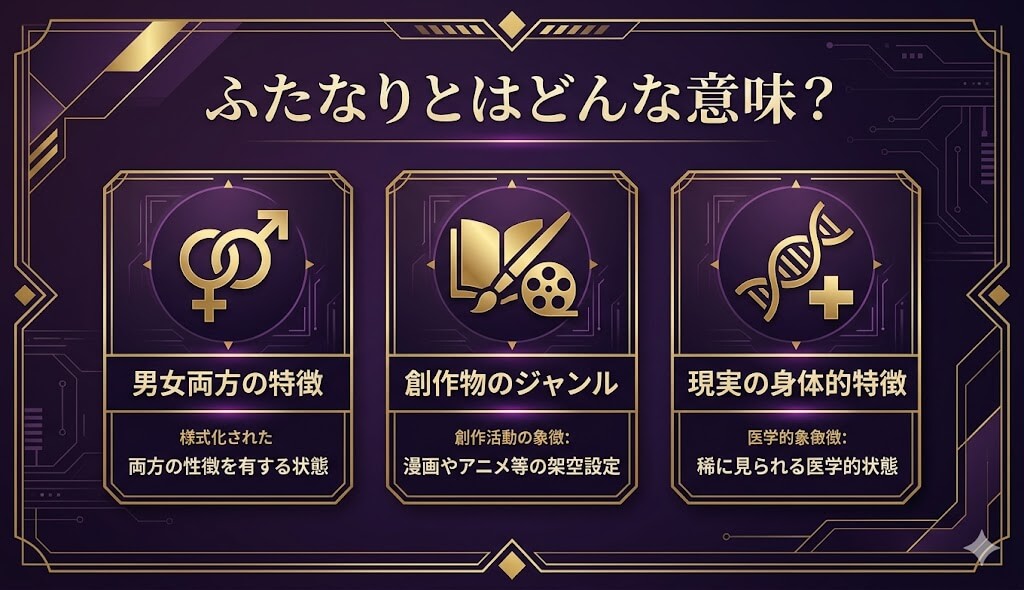 ふたなりの意味を解説するイメージ画像