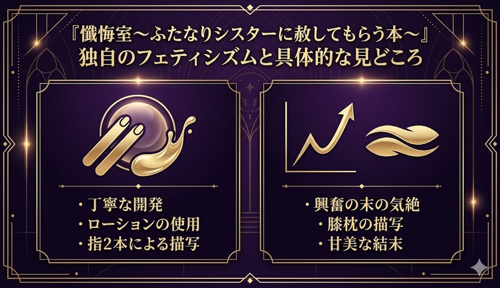 『懺悔室〜ふたなりシスターに赦してもらう本〜』におけるアナル開発など独自のフェティシズムと具体的な見どころ