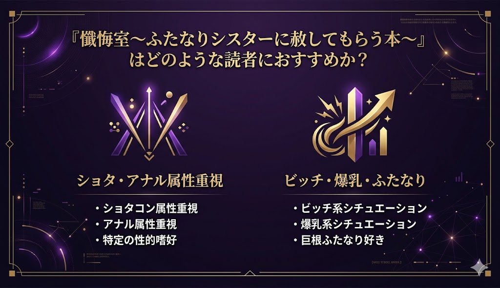 『懺悔室〜ふたなりシスターに赦してもらう本〜』がおすすめなショタコン属性や巨根ふたなり好きの読者層